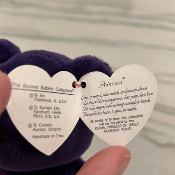 NWT Ty Beanie Baby - PRINCESS Diana Bear 1997 RARE & RETIRED - Picture 7 of 11